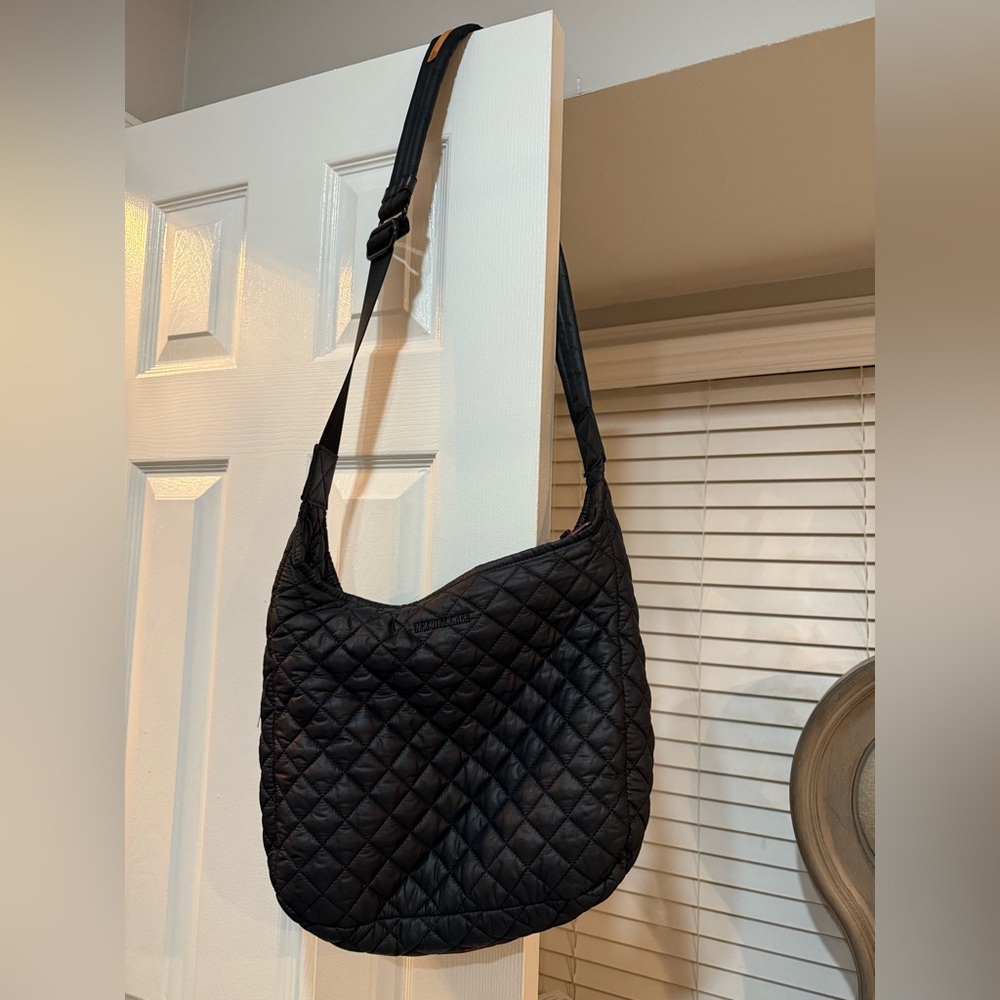 MZ Wallace Quilted Black Hobo Shoulder Bag